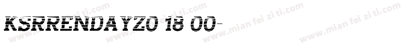 KSRRENDAYZ0 18 00字体转换